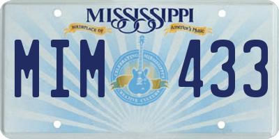 MS license plate MIM433