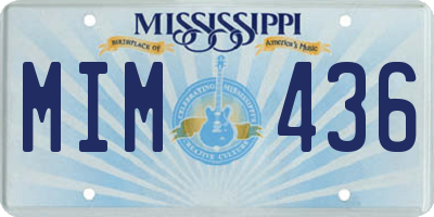 MS license plate MIM436