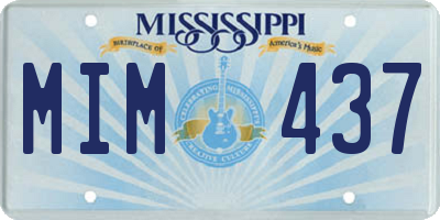 MS license plate MIM437