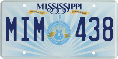 MS license plate MIM438