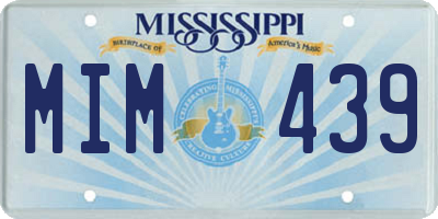 MS license plate MIM439