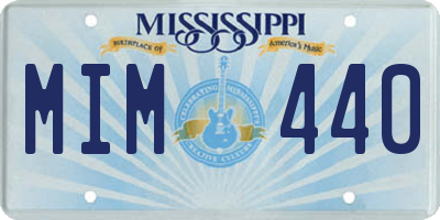 MS license plate MIM440