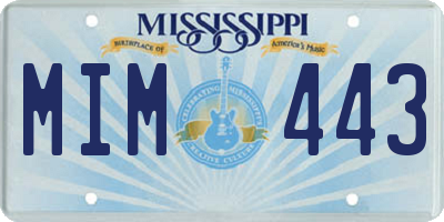 MS license plate MIM443