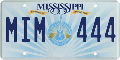 MS license plate MIM444