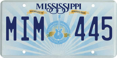 MS license plate MIM445