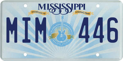 MS license plate MIM446