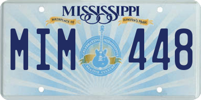 MS license plate MIM448