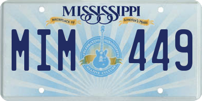 MS license plate MIM449