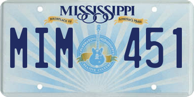 MS license plate MIM451