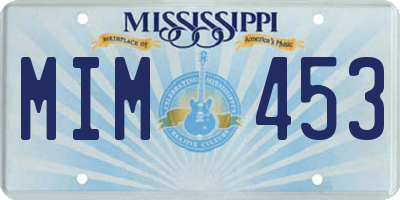 MS license plate MIM453