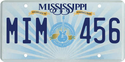 MS license plate MIM456