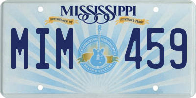 MS license plate MIM459