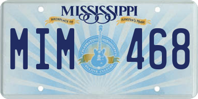 MS license plate MIM468
