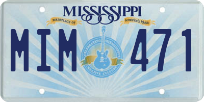 MS license plate MIM471