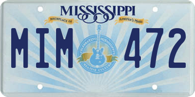 MS license plate MIM472