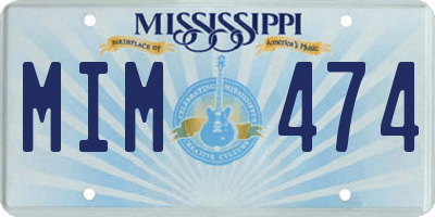 MS license plate MIM474