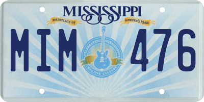 MS license plate MIM476