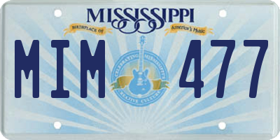 MS license plate MIM477