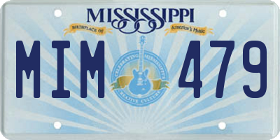 MS license plate MIM479