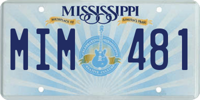 MS license plate MIM481