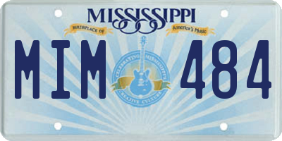 MS license plate MIM484