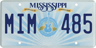 MS license plate MIM485