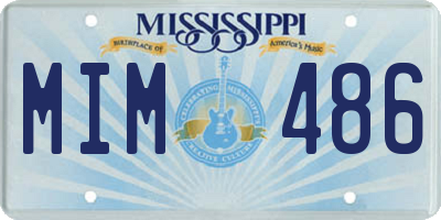 MS license plate MIM486