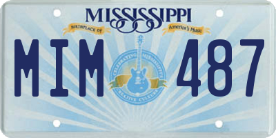 MS license plate MIM487