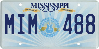 MS license plate MIM488