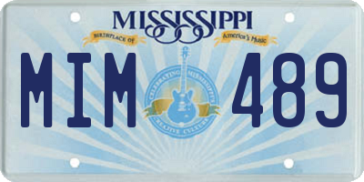 MS license plate MIM489