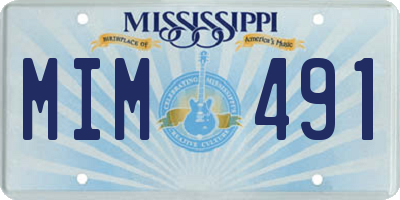 MS license plate MIM491