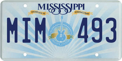 MS license plate MIM493