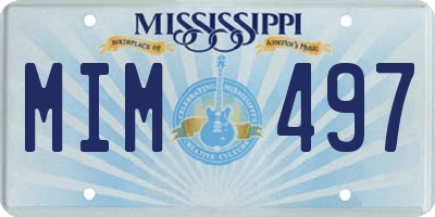 MS license plate MIM497