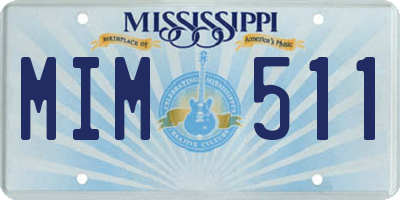 MS license plate MIM511