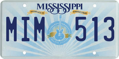 MS license plate MIM513
