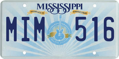 MS license plate MIM516