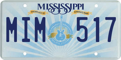 MS license plate MIM517