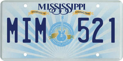 MS license plate MIM521