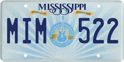 MS license plate MIM522