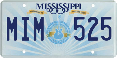 MS license plate MIM525