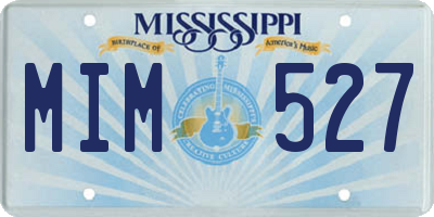 MS license plate MIM527
