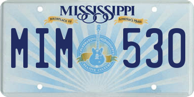 MS license plate MIM530