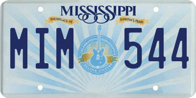 MS license plate MIM544