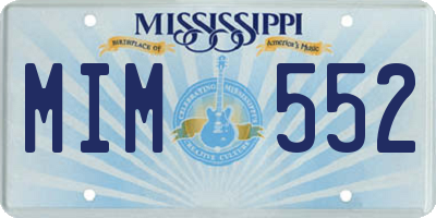 MS license plate MIM552