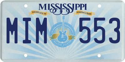 MS license plate MIM553