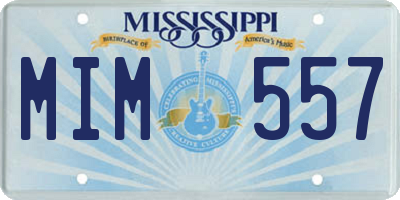 MS license plate MIM557