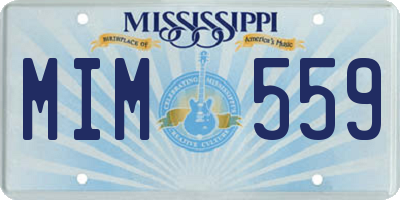MS license plate MIM559