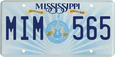 MS license plate MIM565