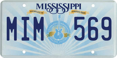 MS license plate MIM569