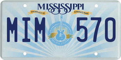 MS license plate MIM570